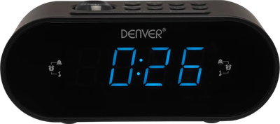Radiobudzik biurkowy Denver CRP-717B z projektorem czasu Black (CRP-717BLACK)