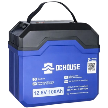 Аккумуляторная батарея DСHOUSE LiFePO4 12.8В 100А•час LiFePo4 заряд 100А Bluetooth Черный (ECO-LFP1210004)