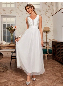Свадебное платье SHEIN M Белый sz2309123881619185