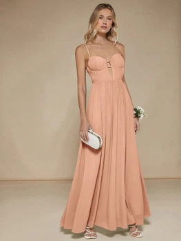Платье SHEIN S Персиковый sz2303272666789108