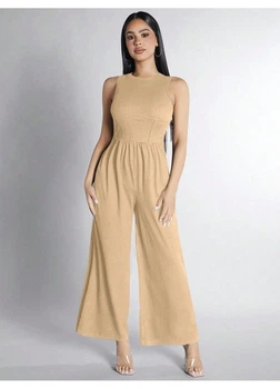 Комбинезон SHEIN L Светло-бежевый sz2310091846452252