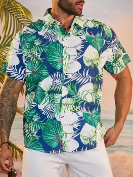 Рубашка SHEIN 4XL Синий sm2404081665620771