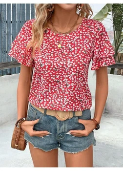 Блуза SHEIN XS Красный sz2312279033330450