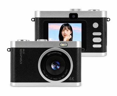 Компактная цифровая камера Y03 1080P HD 64 МП AF автофокус 16x зум IPS 2.4" microSD до 128 ГБ Черная