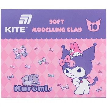 Пластилин KITE, 10 цветов, 200 г., Kuromi, восковой, (HK24-084)