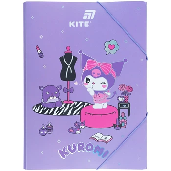Папка на резинках KITE, А4, Kuromi, (HK25-247-1)