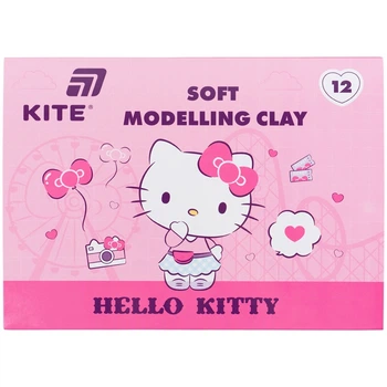 Пластилин KITE, 12 цветов, 240 г., Hello Kitty, восковой, (HK25-1086)