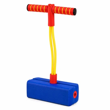 Дитяча стрибалка Frog Jump Pogo Stick Moby Jumper синя зі звуком тренажер для стрибків та балансу