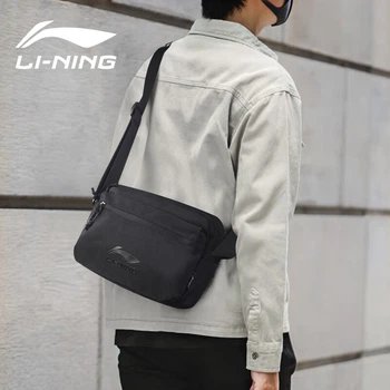 Сумка через плечо Li-Ning, сумка на плечо для мужчин и женщин, сумка под мышку, повседневная сумка, сумка для поездок на работу, сумка для велопрогулок, портативная сумка, дорожная сумка
