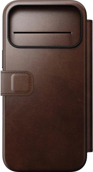Etui z klapką Nomad Modern Leather Folio Horween Magsafe do iPhone 17 Pro Max Brązowe (856504014100)