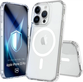 Etui plecki 3MK Armor MagCase do Apple iPhone 15 Pro Transparent (5903108658492)