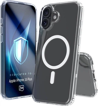 Etui plecki 3MK Armor MagCase do Apple iPhone 16 Plus Transparent (5903108658522)