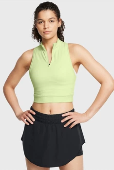 Жіночий салатовий топ Run Anywhere Crop Tank Under Armour L 1386344-383
