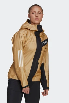 Жіноча водовідштовхуюча куртка Techrock Light GORE-TEX H57727 бежева з капішоном Розмір S