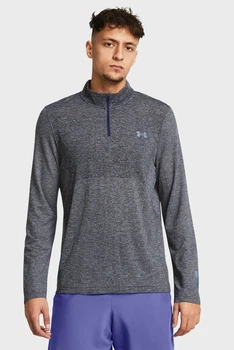 Чоловіча темно-сіра спортивна кофта UA SEAMLESS STRIDE 1/4 ZIP Under Armour S 1378168-539