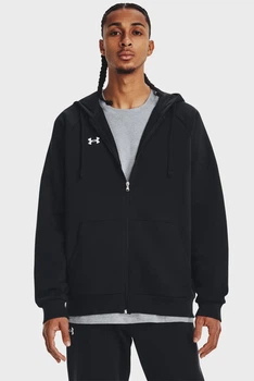 Чоловіче чорне худі UA Rival Fleece FZ Hoodie Under Armour M 1379767-001