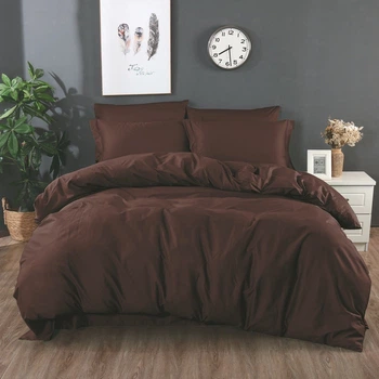 Комплект постельного белья Word of Dream Полуторный 150х215 см Brown Шоколадный фонтан Сатин (2500000998614)