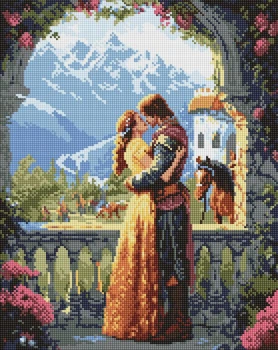 Алмазна мозаїка Принцеса та лицар ©art_selena_ua 40x50 AMO20078 Ідейка