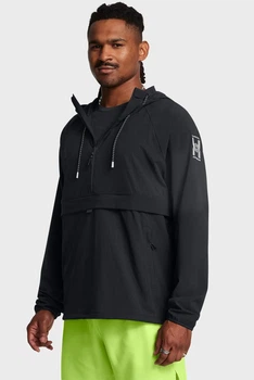 Чоловічий чорний анорак UA RUN ANYWHERE ANORAK Under Armour M 1386622-001