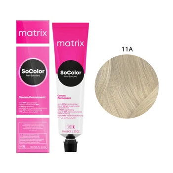 Крем-краска для волос Matrix SoColor Pre-Bonded 11A ультра светлый пепельный блондин, 90 мл