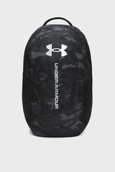 Чорний рюкзак камуфляжний UA Hustle 6.0 Backpack-BLK Under Armour OSFM 1384672-007