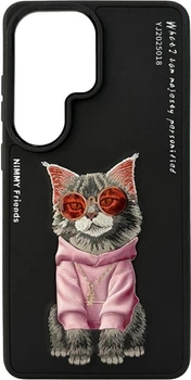 Панель Nimmy Glasses Cool Cat для Samsung Galaxy S26 Ultra Black (6971080318825)