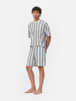 Шорти Primark білий-сірий в смужку WTIHY493 2XL