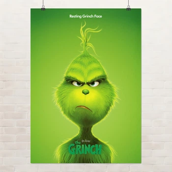Постер Відпочиваючий Грінч, Grinch (2018), декор в кімнату дитини, A3 42×30 см (id3617)
