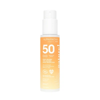 Органічний мінеральний спрей SPF 50 для пляжу та активного сонця, ALPHANOVA Organic Sun, 100 г (AN25)
