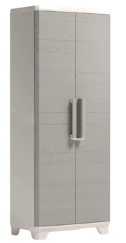 Шафа Keter Kis Armadio Linear Wood Alto 173х68х39 см 3 полиці бежева пластикова для зберігання 248100