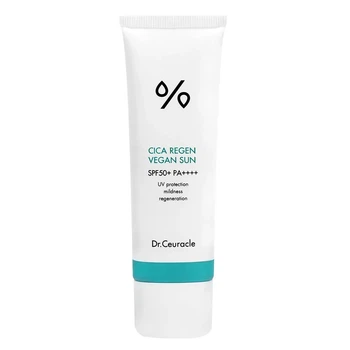 Сонцезахисний веганський крем з центелою азіатською Dr.Ceuracle Cica Regen Vegan Sun SPF50+/PA++++, 50 мл