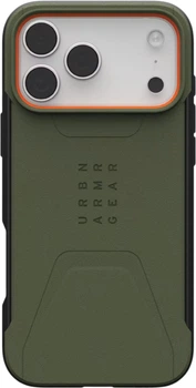 Чохол Urban Armor Gear Civilian MagSafe для Apple iPhone 17 Pro Max Olive/Orange (840283923098)
