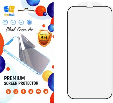 Защитное стекло Drobak Frame A+ Full Glue для смартфона Apple iPhone 17e Black (151513)