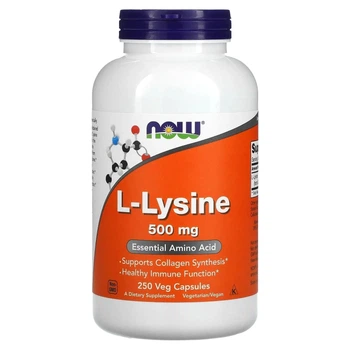 Л-Лизин NOW Foods (L-Lysine) 500 мг 250 капсул NOW00112