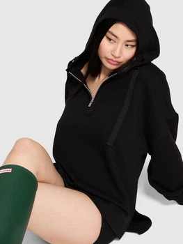 Женское худи Victoria's Secret (856931433295) Campus Fleece Tunic Hoodie L черное