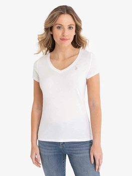 Футболка бавовняна жіноча U.S. Polo Assn 212120-0H00A(Optic White) L Біла (786664669509)