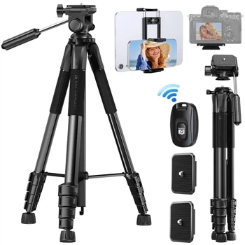 Штатив K&F Concept S255A3 + BV01 (KF09.126) – відеоштатив з рідинною головою для плавної зйомки
