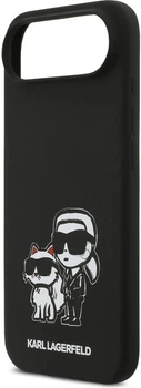 Панель Karl Lagerfeld Liquid Silicone K&CH Sketch MagSafe для Apple iPhone Air Black (KLHMP17MSKCGRGOK)