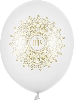 Повітряні кульки PartyDeco IHS Metallic pure 30 см Білі 50 шт (5901157492005)