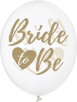 Balony PartyDeco Bride to be 30 cm Crystal Clear 50 szt (5902230763715)