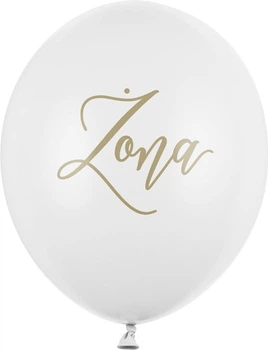 Balony PartyDeco Pastel Pure Żona 30 cm Białe 50 szt (5902230763555)