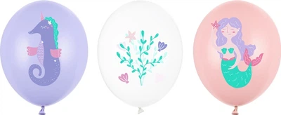 Balony PartyDeco Morski Świat 30 cm 50 szt (5900779197152)