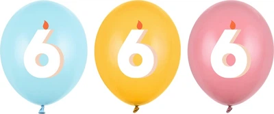 Balony PartyDeco 6 30 cm Wielokolorowe 50 szt (5904555099654)
