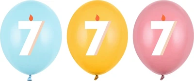 Balony PartyDeco 7 30 cm Wielokolorowe 50 szt (5904555099678)