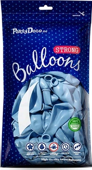 Повітряні кульки PartyDeco Strong Metallic 30 см Блакитні 100 шт (5901157485960)