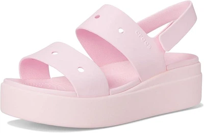 Жіночі сандалії на платформі Crocs Brooklyn 4u Sandal 39-40 W9 Pink Milk Рожевий (210676-6ZW)