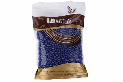 Горячий пленочный воск в гранулах Hard Wax Beans Blue 1000 г – воск для депиляции без полосок