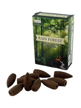 Пыльцевые благовония арома-конусы с обратным потоком - Rain Forest Backflow Dhoop Cones, Масала Darshan (Тропический Лес)