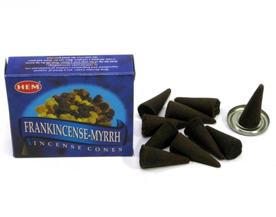 Арома-конусы - Frankincense Myrrh Dhoop Cones, HEM (Мирра и Ладан)