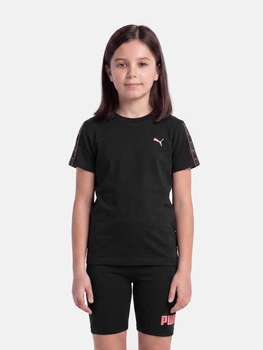 Дитяча футболка для дівчинки Puma Essentials Tape 68849051 134-140 см Puma Black-Tape (4069161739972)